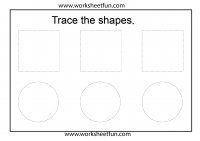 Shape Tracing - 1 Worksheet