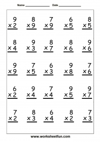 multiplication worksheet