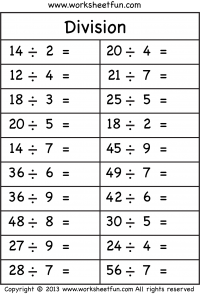division worksheet