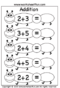 kindergarten addition worksheet