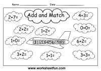 kindergarten addition worksheet