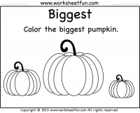 Biggest and Smallest Pumpkin - 2 Worksheets