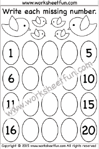 missing numbers 1-20