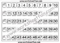 number chart 1 - 50