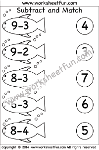 kindergarten subtraction worksheets