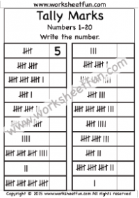 Tally Marks Worksheet