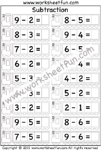 single digit subtraction