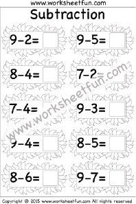 single digit subtraction