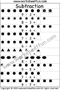 Picture Subtraction Worksheet