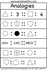 Picture Analogies - One Worksheet