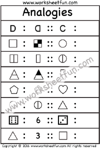 Picture Analogies - 1 Worksheet