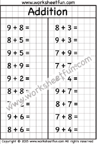 Addition - Single Digit – 1 Worksheet