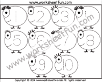 number tracing 1-10