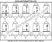 subtraction worksheet