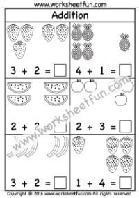 addition - sums up to 5