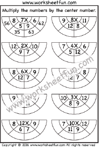 multiplication target circles