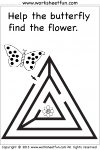 Beginner Maze - Preschool and Kindergarten - One Worksheet