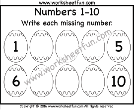 Missing Numbers – 1-10