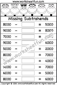 missing subtrahends
