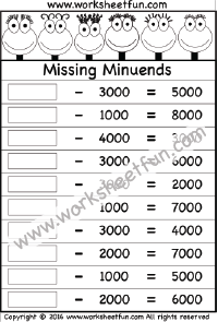 missing minuends