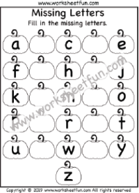 Pumpkin Alphabet Worksheet