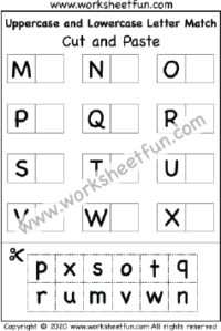 Uppercase and Lowercase Letter Cut and Paste