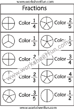Fraction worksheets