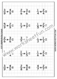 Fraction Worksheets