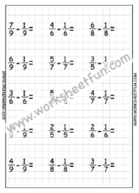 Fraction Worksheets