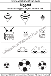 Biggest and Smallest Worksheet