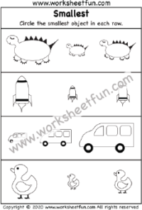 Size Comparison Worksheets