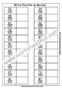 Fraction Worksheets